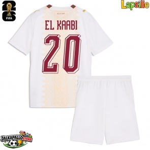 Marokko Ayoub El Kaabi #20 Vieraspaita Lapsille MM-kisat 2026 Lyhythihainen (+ shortsit)